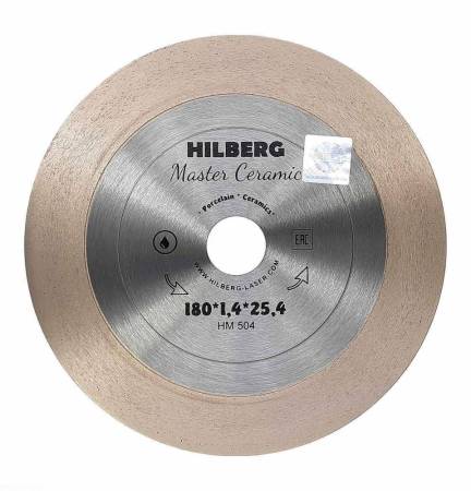 Диск алмазный по плитке для станков, отрезной 180*25,4, Hilberg Master Сeramic, HM504