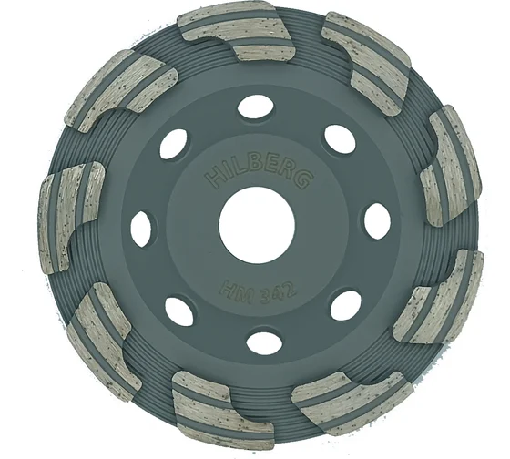Чашка алмазная для УШМ, 125*22,23, Hilberg Торнадо, HM342