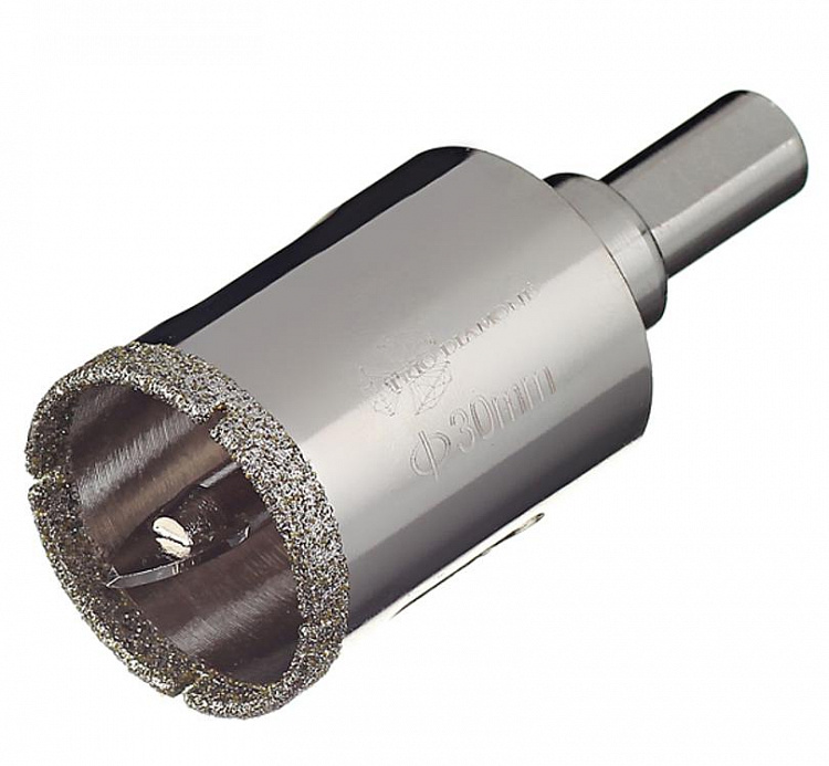 Коронка алмазная с центрирующим сверлом  по плитке и стеклу, 30 мм, Trio-Diamond, 400030