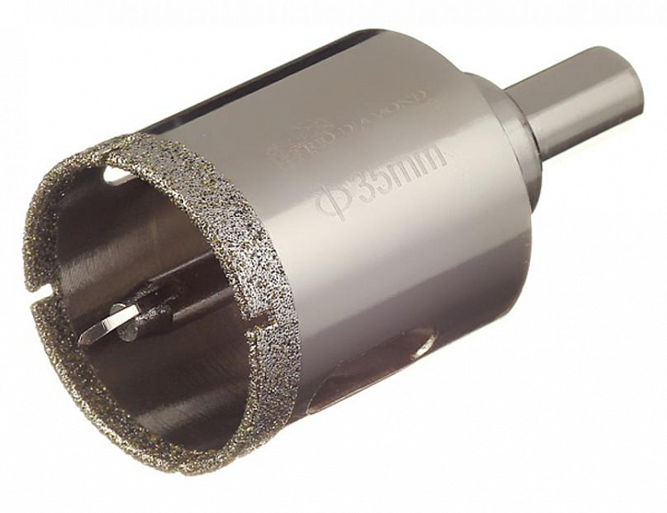 Коронка алмазная с центрирующим сверлом  по плитке и стеклу, 35 мм, Trio-Diamond, 400035