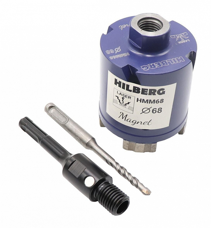Коронка алмазная по бетону 68 мм, Hilberg Laser Magnet, HMM68