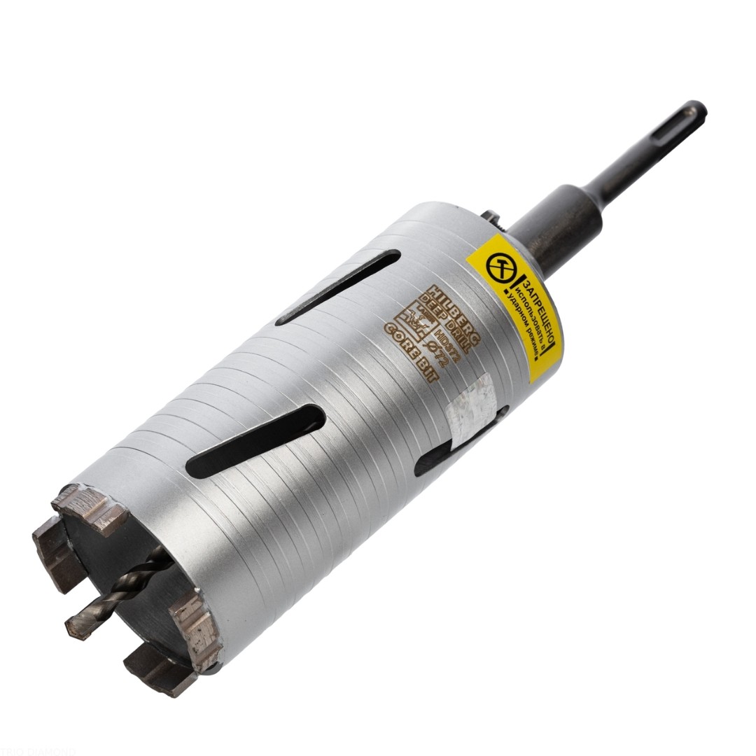 Коронка алмазная по бетону 72*150 мм, Hilberg Laser Deep Drill, HD372
