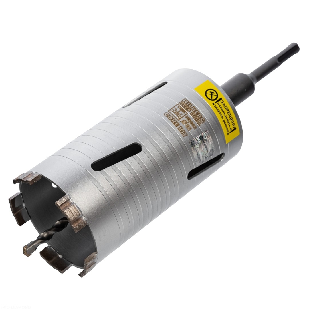 Коронка алмазная по бетону 82*150 мм, Hilberg Laser Deep Drill, HD382