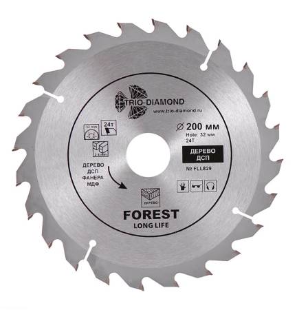 Диск пильный 200*32/30*24Т, FLL829