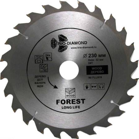 Диск пильный 230*32*24Т, FLL819
