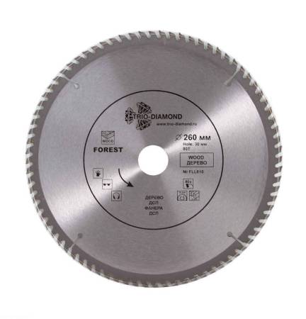 Диск пильный 260*30*80Т, FLL810