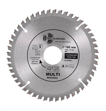 Диск пильный по мультиматериалам 160*32/30/20*48Т, MM901