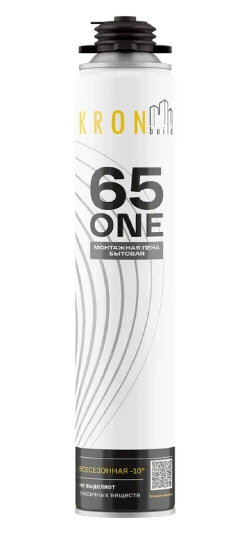 Монтажная пистолетная пена всесезонная ONE 65 KRONbuild 12*850 мл FAO65