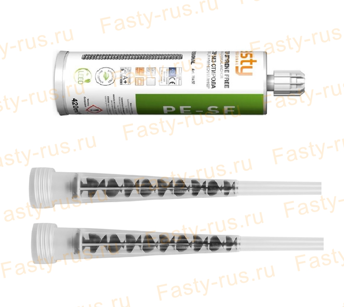 Картридж Fasty PE-SF картридж 420 мл + 2 смесителя 78457