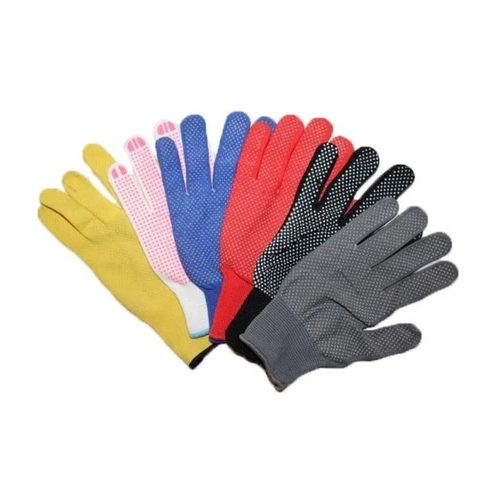 Перчатки нейлоновые с ПВХ микроточка цвета в ассортименте