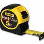 Рулетка "Stanley FATMAX" c фиксатором, армированная лента 8м/31мм, корпус из пластика с мягкими вставками, класс точности 2 (0-33-728)