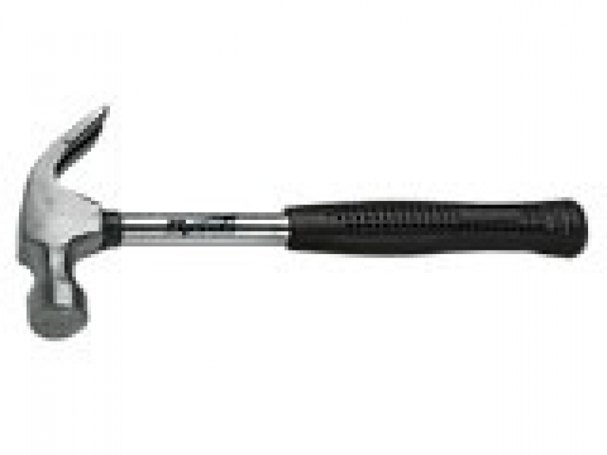 Молоток-гвоздодер, 450 г, боек 27 мм, металлическая трубчатая обрезиненная ручка// SPARTA 104405
