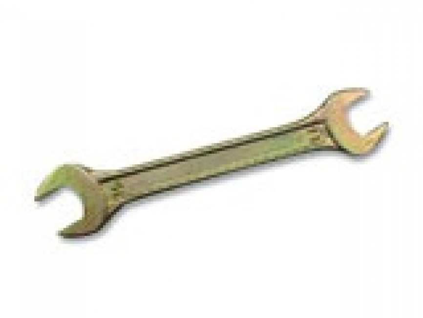 Ключ рожковый, 14 х 17 мм, желтый цинк// СИБРТЕХ 14309